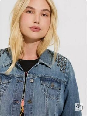 NEW TORID Plus Size 3. Denim Studded Jacket